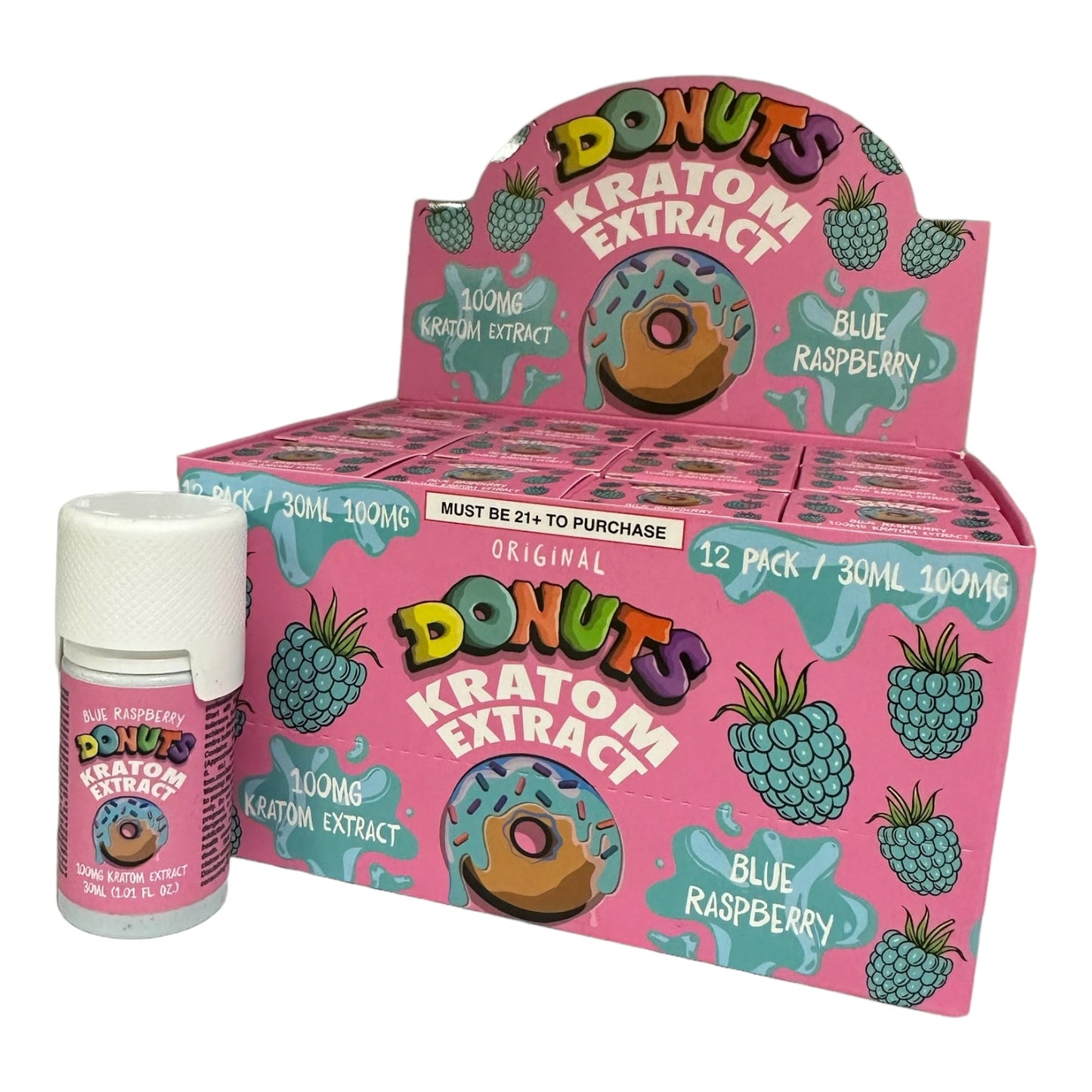 Donuts | Kratom Extract Shot - Blue Raspberry