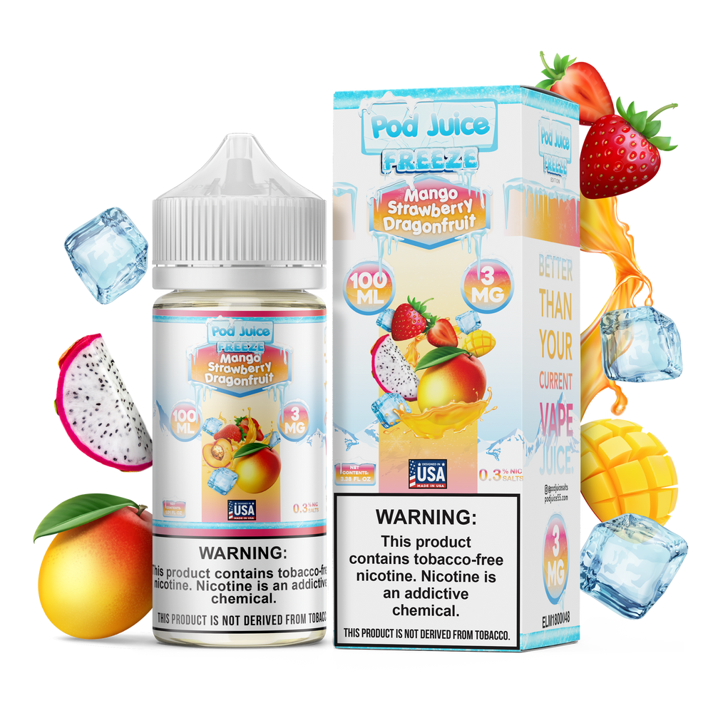 Pod Juice: Mango Strawberry Dragonfruit Freeze