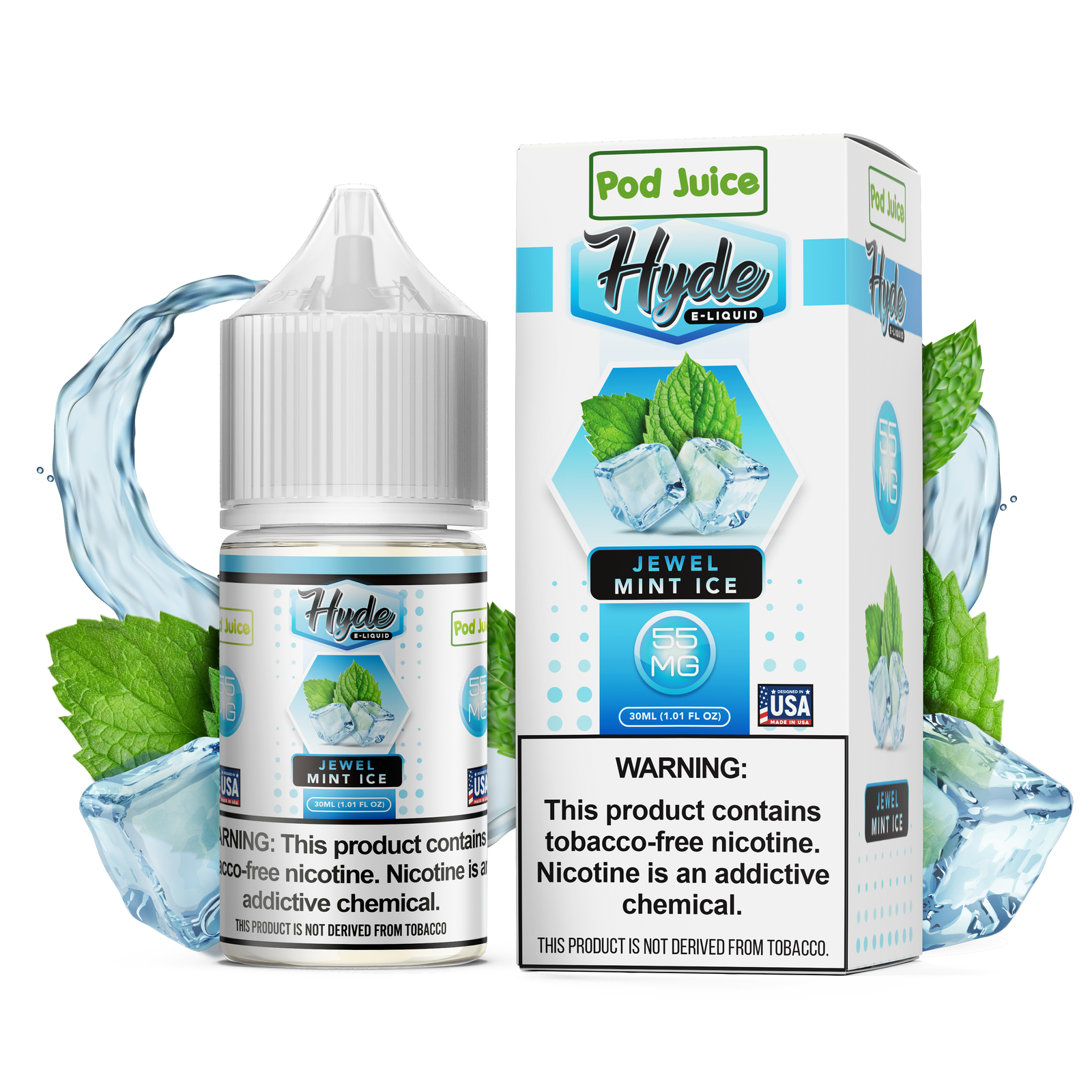 Pod Juice Hyde: Jewel Mint Ice E-Liquid in Vacaville